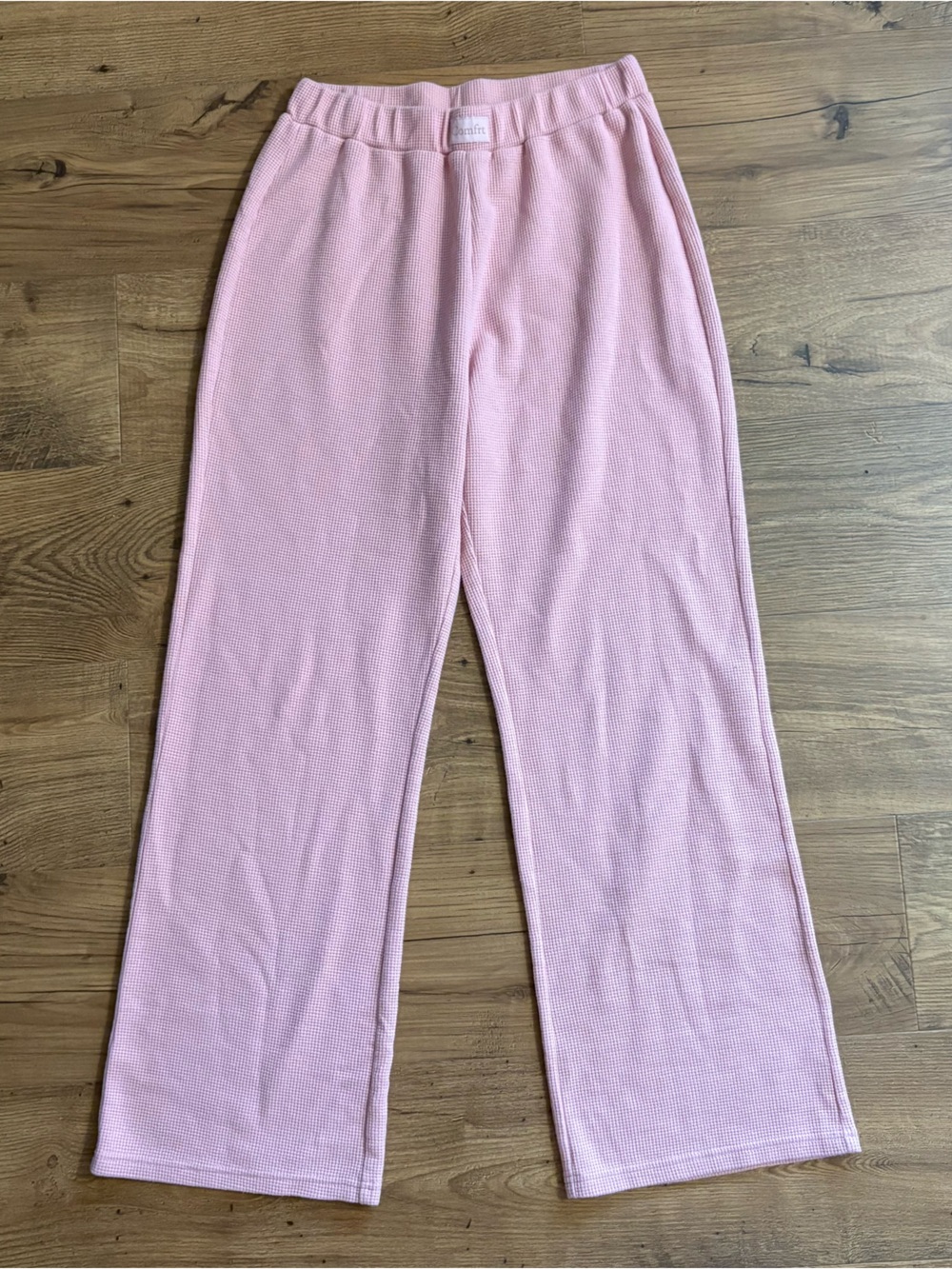 Comfrt Waffle Knit Pink Pants